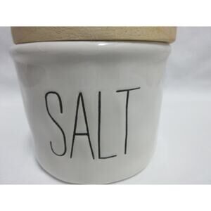 Mud Pie White Bistro Salt Cellar Set, celler 4" | 4" diameter No Spoon EUC